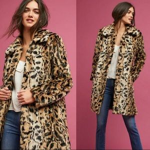 Anthropologie Leopard Print Coat 